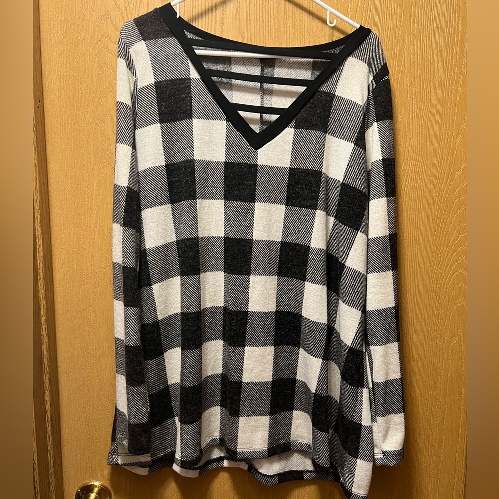 Buffalo Plaid Long Sleeve Top